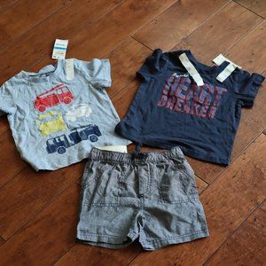 NWT First Impressions Blue Shirts Shorts 24M